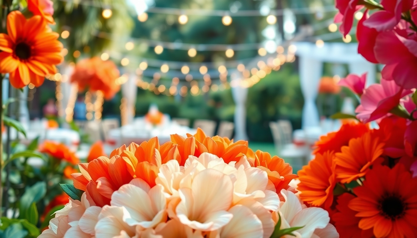 Arrange beautiful Orange County event flowers in a lush garden setup for elegant celebrations.