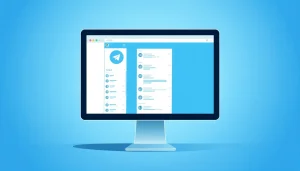 Download the telegram下载电脑版 app on a computer interface showcasing vibrant chats and user-friendly design.