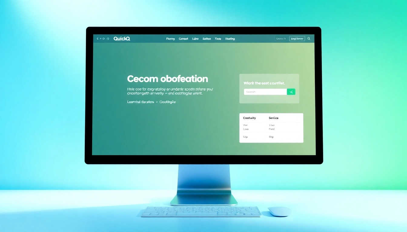 Experience the QuickQ官网 interface with its modern, user-friendly design and vibrant colors.