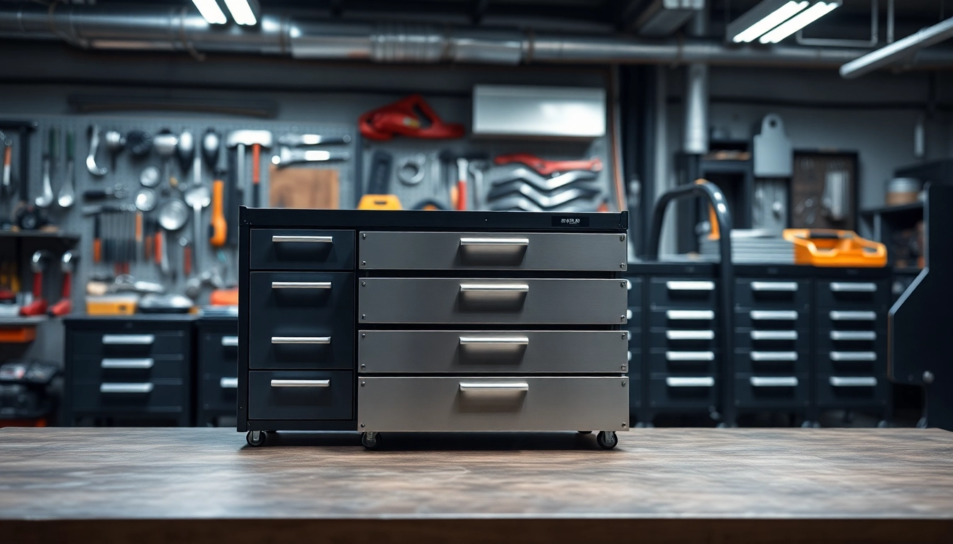 Showcasing a high-quality Metal Drawer System in a modern industrial workspace.