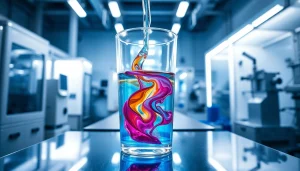 Mixing infusion resins in a professional laboratory setting to illustrate innovative composite technology.