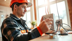 Providing professional Electrical Service with expertise in a modern home setting.