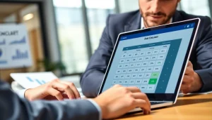 Using an online debt calculator to assess financial options and find solutions.