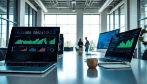 Implement AI for competitive intelligence with advanced analytics tools in a dynamic workspace.