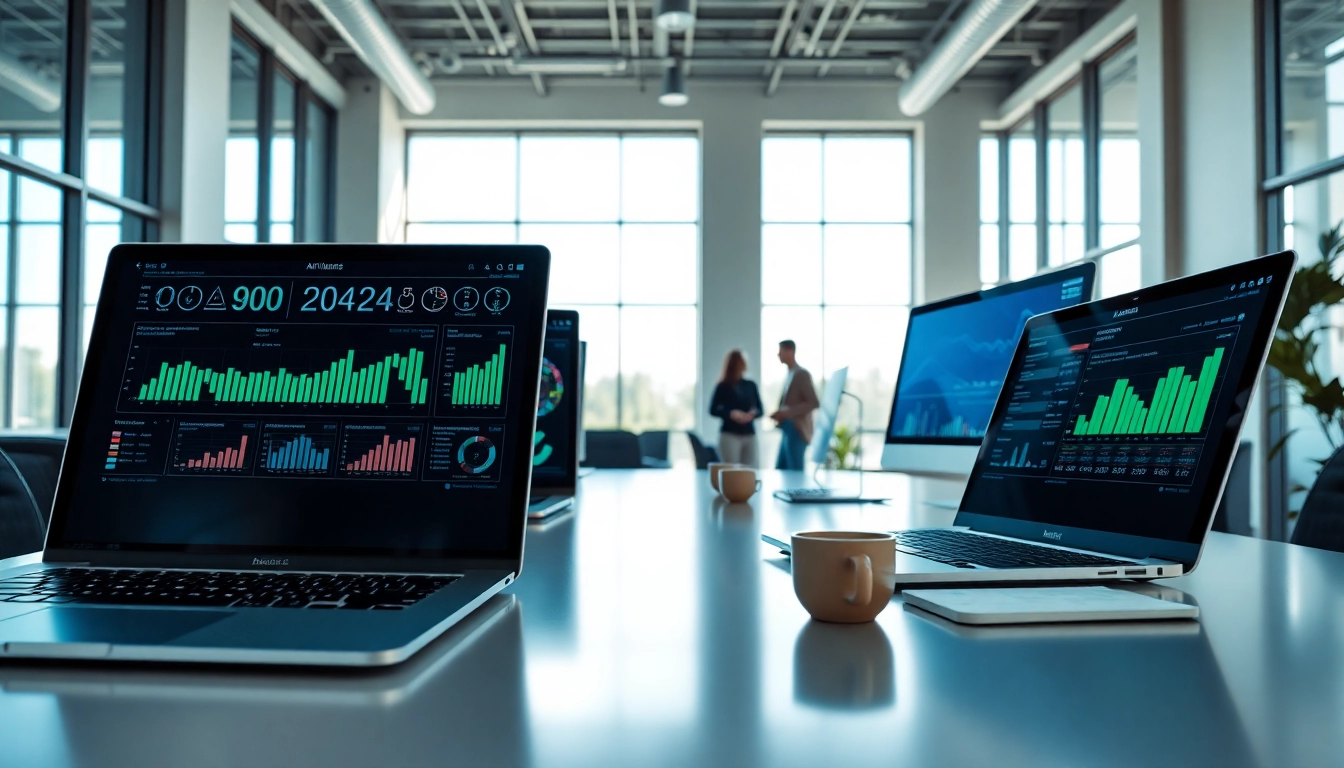 Implement AI for competitive intelligence with advanced analytics tools in a dynamic workspace.
