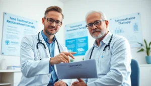 Discussing Testosterone Replacement Therapy options in a professional healthcare setting.
