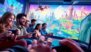 Rasakan keseruan game online dengan karakter yang berinteraksi dalam dunia permainan virtual yang berwarna-warni.