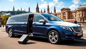 Experience seamless Glasgow and Edinburgh transfers in a luxury vehicle surrounded by stunning cityscapes.