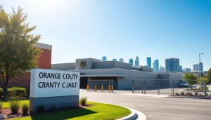 View of the Orange County Jail highlighting its secure architecture and accessibility features.