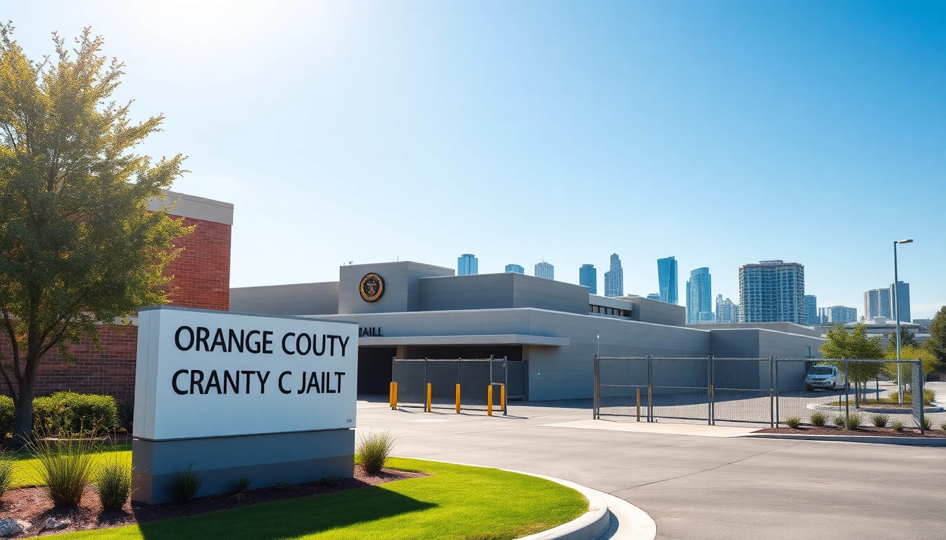 View of the Orange County Jail highlighting its secure architecture and accessibility features.
