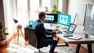 Showcase of Best funnel templates for coaches in a modern coaching office environment, reflecting productivity.