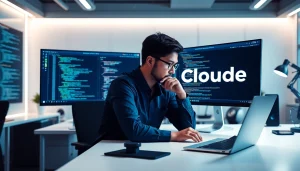 Analyze GitHub Copilot vs Claude Code with a developer in a modern workspace setting.