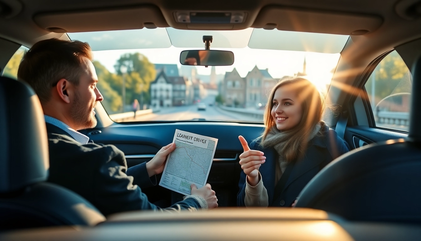 Leerlingen die rijlessen Utrecht volgen met een professionele instructeur in een moderne auto