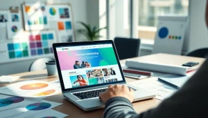 Creating an engaging website design with a focus on professional layouts and colorful design elements.