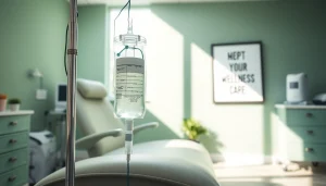 Receive revitalizing iv hydration near me in a serene, inviting clinic environment.