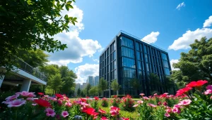 Visualisierung von Architekturprojekten mit attraktiver Gartenlandschaft und modernem Design