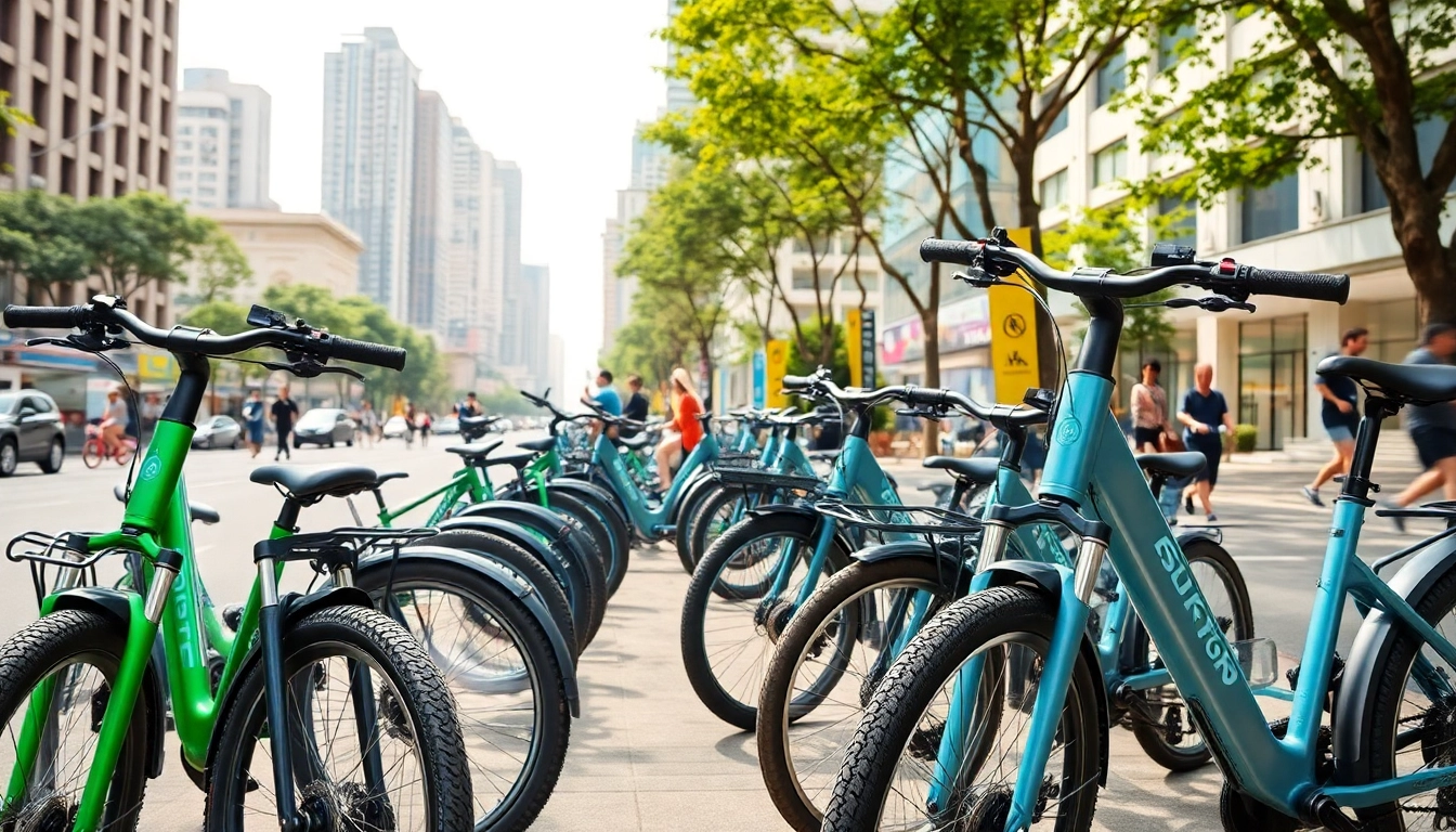 Explore various ebike Singapore models showcased in an urban setting, highlighting eco-friendly transportation.