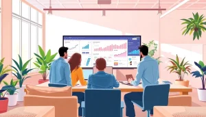 Social media management uitbesteden met een professioneel team dat samenwerkt aan digitale strategieën.