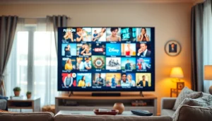 Visionner un IPTV code sur un écran de télévision dans un environnement confortable.