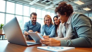 Optimize search optimization company strategies with a dedicated team in a bright office.