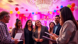 Event companies in Singapore coordinating a vibrant celebration with a diverse team of professionals.