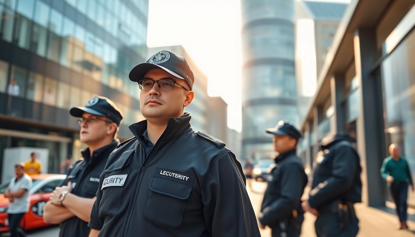 Security Guards Leicester demonstrating vigilance in a professional urban environment.