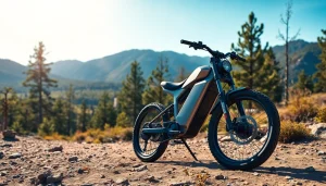 Talaria Komodo showcased on a rugged trail, highlighting its sleek electric bike design.