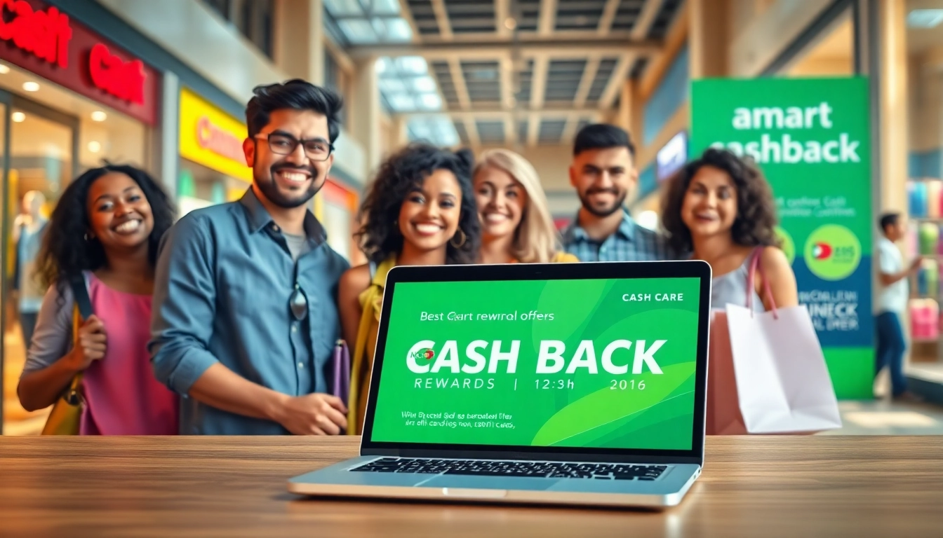 Explore the joyful experiences with Best cashback offers through happy consumers in a vibrant retail setting.