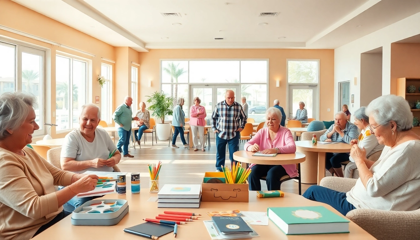 Seniors enjoying activities at a senior center Las Vegas Nevada, promoting community and engagement.