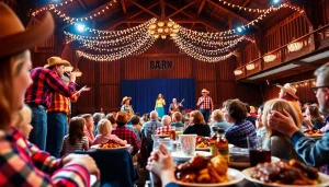 Enjoy a family-friendly show at firelight barn, featuring lively performances and delicious BBQ.