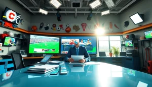 Engaging sports news coverage on dailysport.co.uk highlighting vibrant newsroom activities.