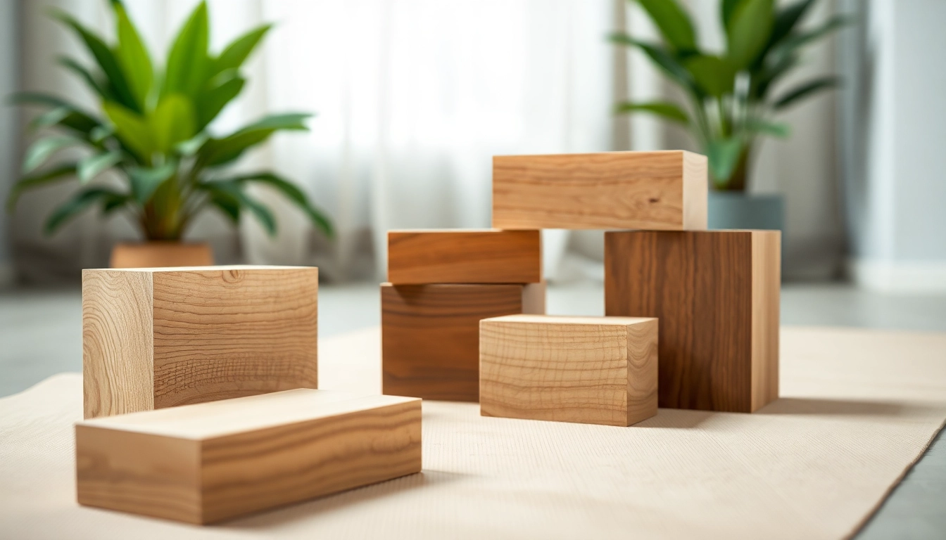 Buy yoga blocks online for a calming yoga experience with natural textures and serene settings.