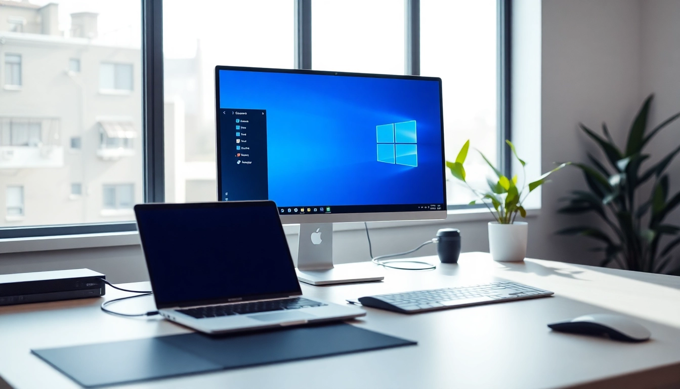 Optimieren Sie Ihre Produktivität mit Microsoft Windows auf einem modernen Desktop-Arbeitsplatz.