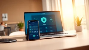 Manage cryptocurrency easily with guarda wallet interface shown in a digital workspace.