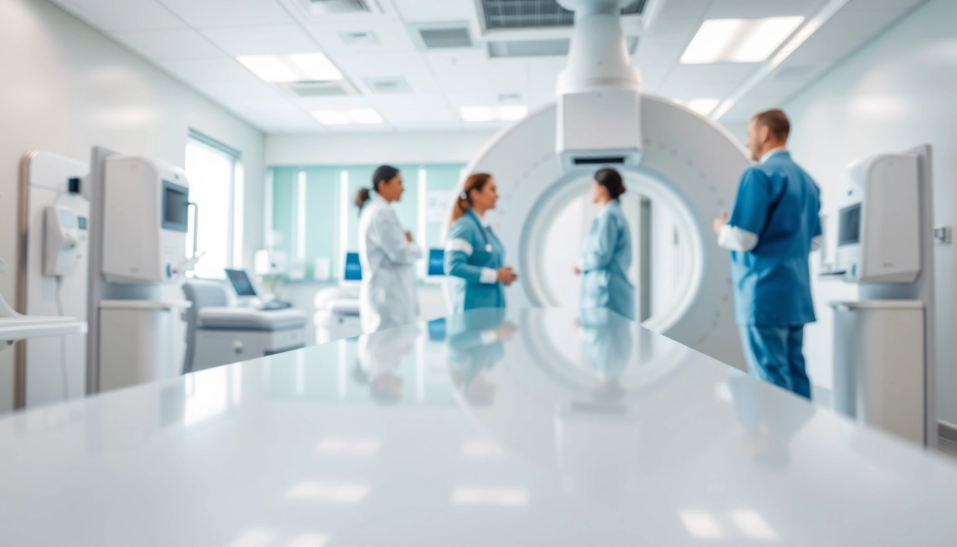 Highlighting the medical parker equipment within a modern hospital, showcasing advanced technology.