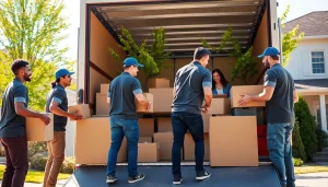 Movers Calgary assisting a family during a residential move with teamwork and professionalism.