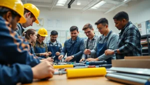 Students participating in a Trade School In Tennessee workshop, showcasing skills and collaboration.