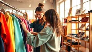 Enhance your personal styling with curated outfits in a chic boutique setting.